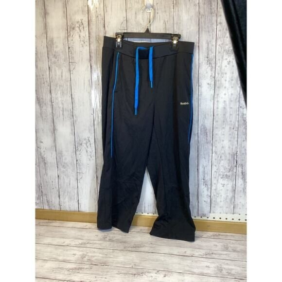 Preppy Streetwear Coquette Utility Reebok Men’s Athletic Black Pants Medium - Picture 1 of 5